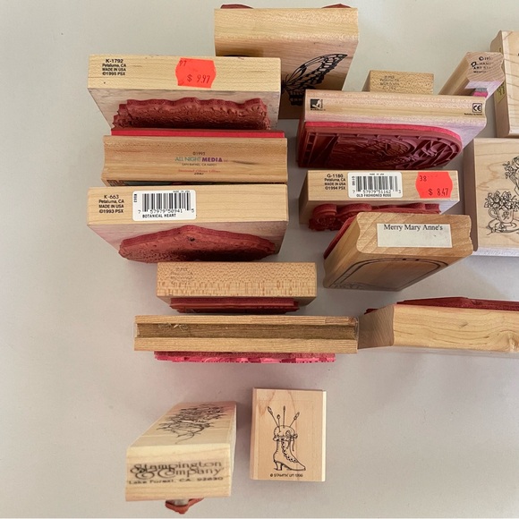 PSX Stampin Up Rubber Wood Mount Victorian House Lot Floral Stained Glass - Picture 8 of 12